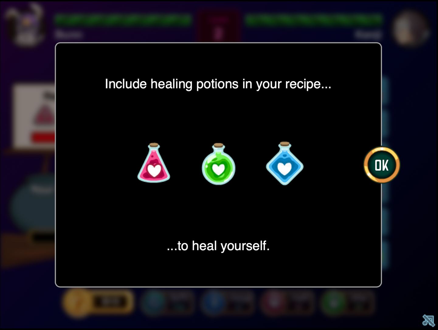 Ratio Rumble screenshot of the health postions.